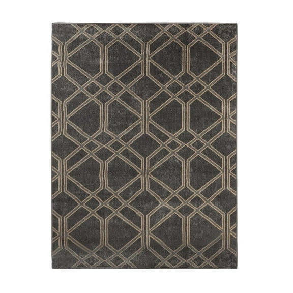 Superior Abner Geometric Diamond Indoor Area Rug, 2' x 3', Grey