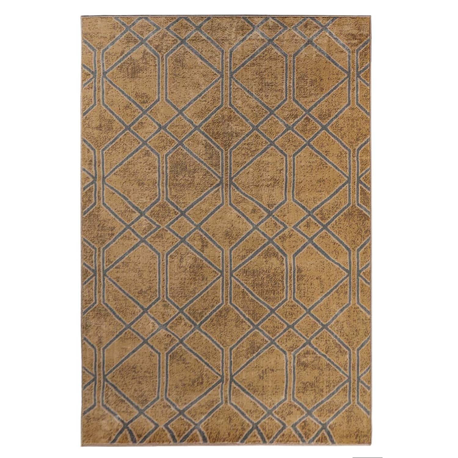 Superior Abner Geometric Diamond Indoor Area Rug, 8' x 10', Camel/Grey