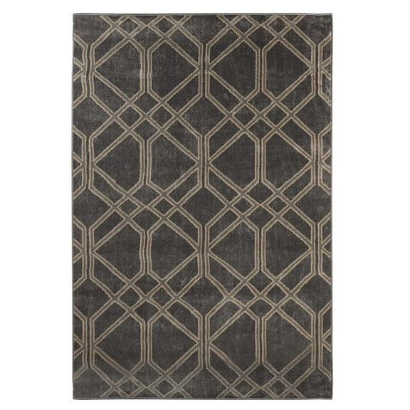 Superior Abner Geometric Diamond Indoor Area Rug, 8' x 10', Grey
