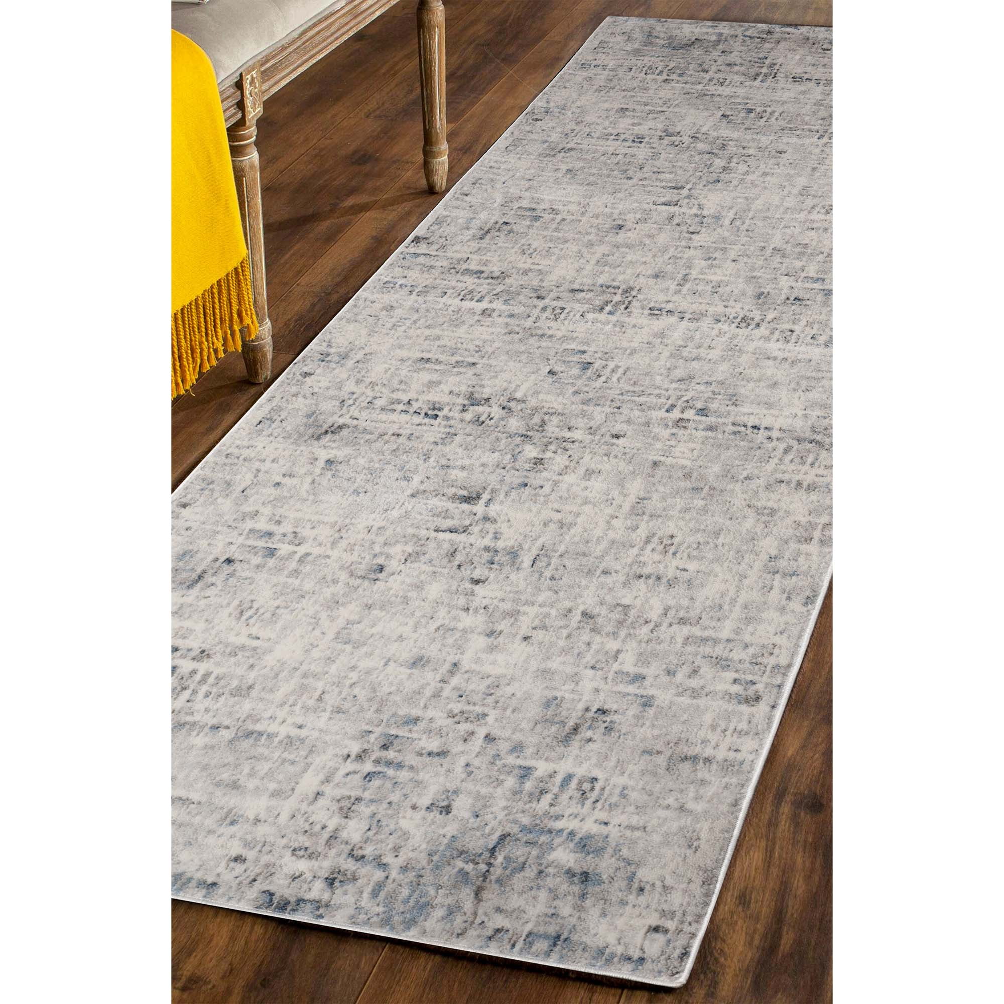 Polyester Runner Rugs Superior Modern Durable Polyester Runner Rug 2' 7 x 8 Distressed ...