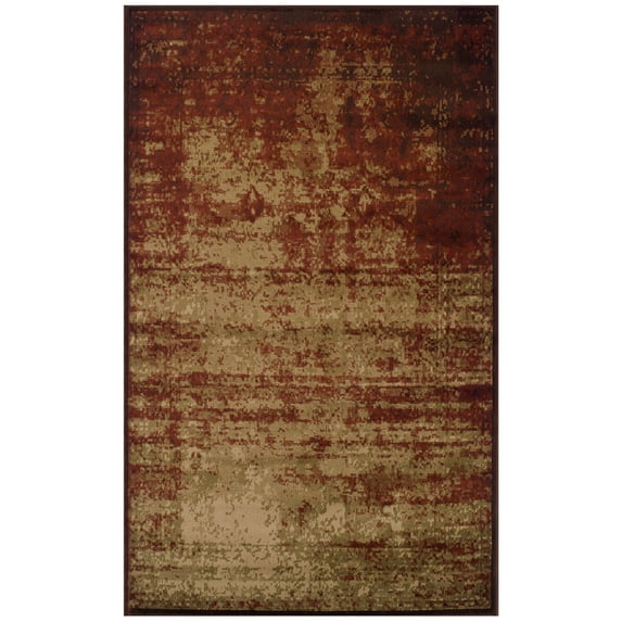 Acid Wash Modern Gradient Ultra-Soft Indoor Area Rug, 8' x 10', Auburn