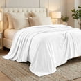 thumbnail image 1 of Superior Alaska Diamond Fleece Blanket 90" x 90", Lightweight Soft Bed Blankets, Full Size, White, 1 of 9