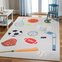 Superior All Star Non-Slip Kids Playroom Nursery Washable Indoor Area Rug, 8' x 10'