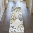 thumbnail image 1 of Superior Amber Floral Non-Slip Indoor Runner Rug, 2' 7" x 8', Ivory, 1 of 8