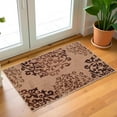 thumbnail image 1 of Superior Amber Floral Non-Slip Indoor Area Rug, 2' x 3', Camel, 1 of 7
