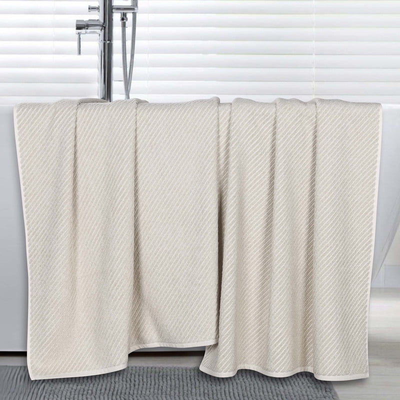 Superior Amelia Viscose Cotton Blend Medium Weight Bath Sheets, Set of 2, Charcoal