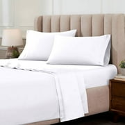 Superior Egyptian Cotton Deep Pocket 1000 TC Sheet Set, King, White