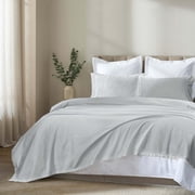 Superior Apus 100% Cotton 15" Deep Pocket Sheet Set, Twin, Silver