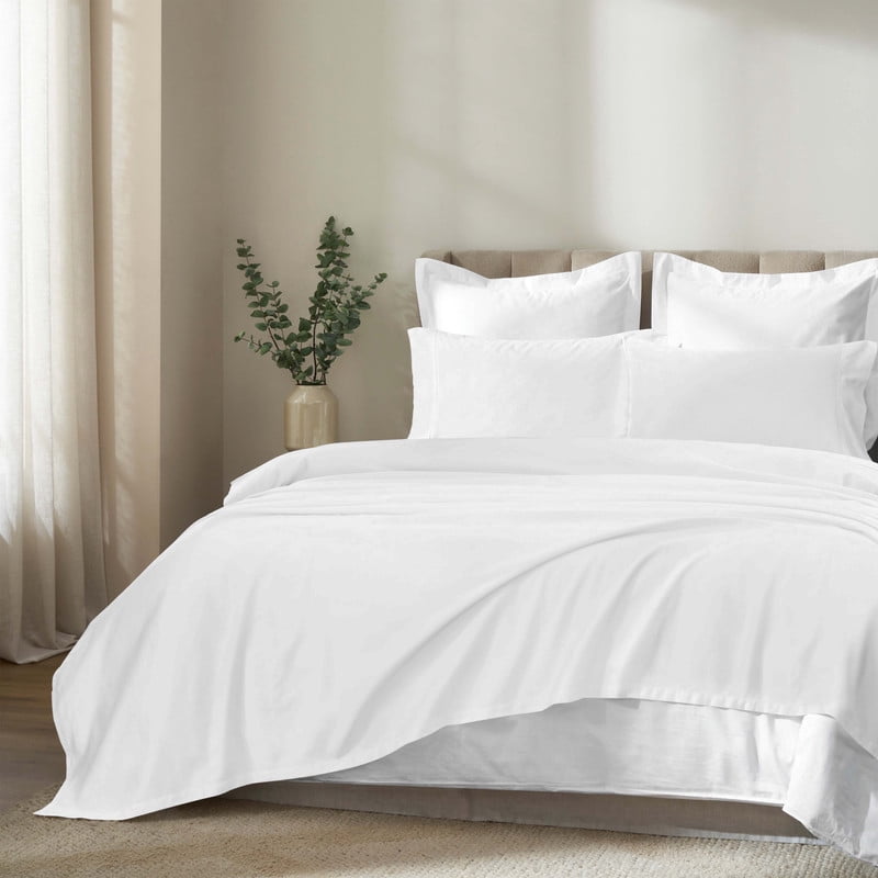 Superior Apus 100% Cotton 18" Deep Pocket Sheet Set, California King, White
