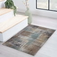 thumbnail image 1 of Superior Ara Patchwork Non-Slip Washable Indoor Area Rug, 2' x 3', Taupe, 1 of 13