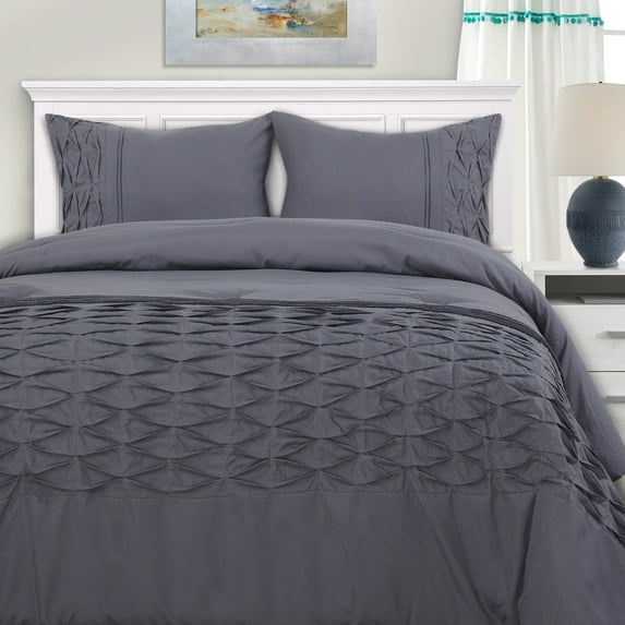 Superior Arabella Down Alternative Bedding Set, Twin XL, Grey