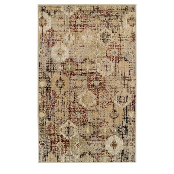 Superior Arabella Neutral Abstract Indoor Area Rug, Gold, 2' x 3'