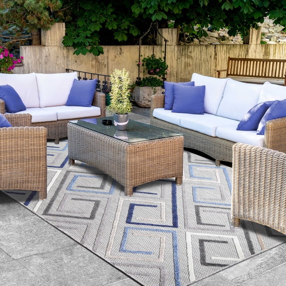 Superior Ares Modern Indoor/ Outdoor Area Rug, 5' 2" x 7' 2", Gray