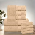 thumbnail image 1 of Superior Aria Turkish Cotton 10-Piece Towel Set, Ultra Soft Heavyweight Towels, Hazelnut, 1 of 6