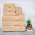 thumbnail image 1 of Superior Aria Turkish Cotton 9-Piece Towel Set, Ultra Soft Heavyweight Towels, Hazelnut, 1 of 6