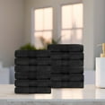 thumbnail image 1 of Superior Aria Turkish Cotton Solid Heavyweight Black Face Towel Set of 12, 1 of 6