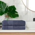 thumbnail image 1 of Superior Aria Turkish Cotton 2-Piece Bath Towel Set, Ultra Soft Heavyweight Towels, Crown Blue, 1 of 6