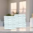 thumbnail image 1 of Superior Aria Turkish Cotton 12-Piece Face Towel Set, Ultra Soft Heavyweight Towels, Dusty Aqua, 1 of 6