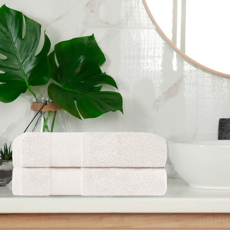 Ivory Turkish Cotton 2-Piece Bath Towel Set