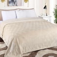 thumbnail image 1 of Superior Atka Fleece Diamond Blanket, 90" x 90" Soft Cozy Blankets, Full/Queen Size, Cream, 1 of 8