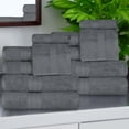 thumbnail image 1 of BNM Cotton Heavyweight 12 Piece Towel Set, Gray, 1 of 8