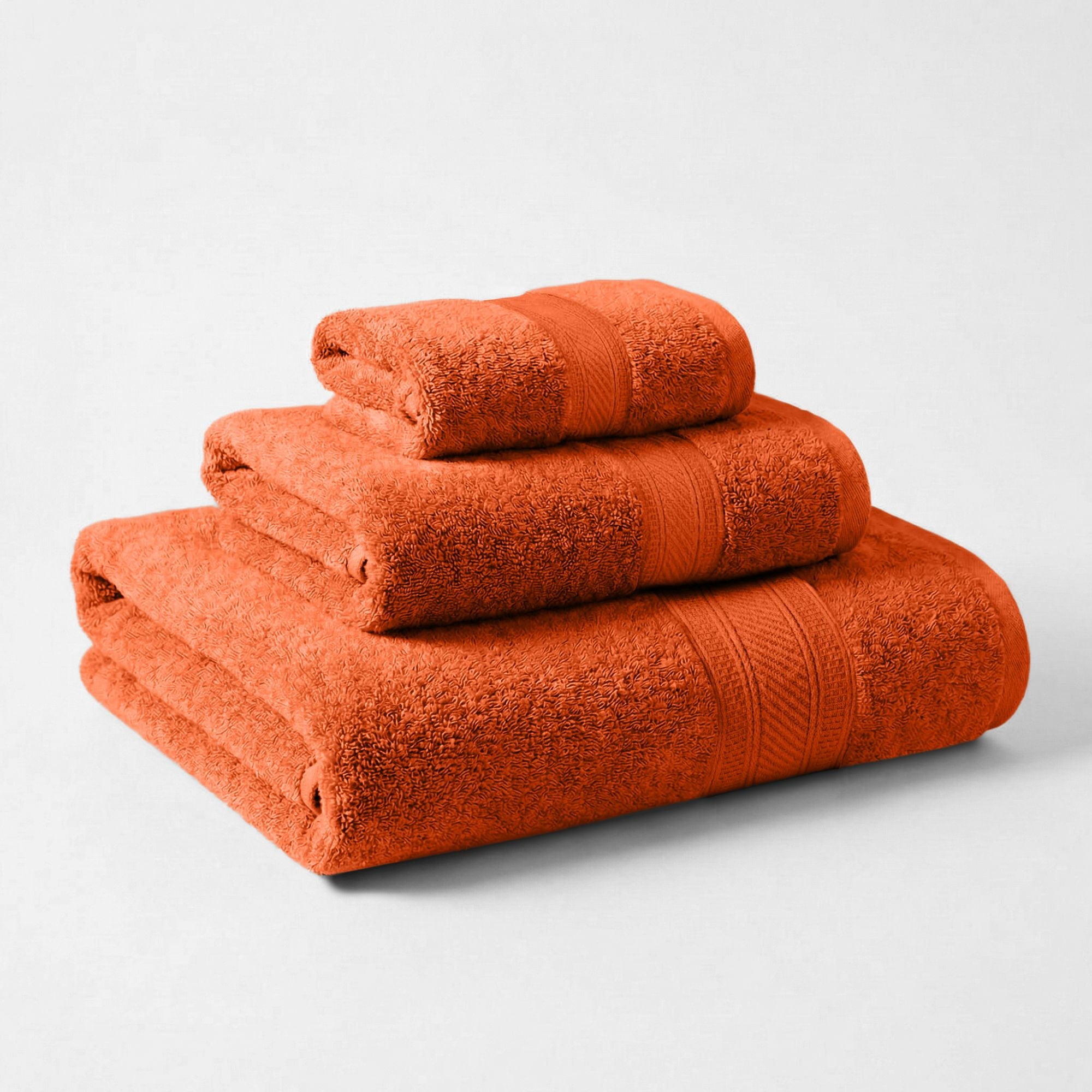 Superior Atlas Heavyweight Plush 3 Piece Cotton Towel Set, Sandstone