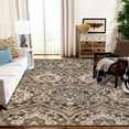 thumbnail image 1 of Superior Oriental Vintage Floral Damask Power-loom Indoor Area Rug, 4'x6', Light Blue, 1 of 6
