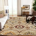 thumbnail image 1 of Superior Oriental Vintage Floral Damask Power-loom Indoor Area Rug, 8'6"x11'6", Camel, 1 of 6