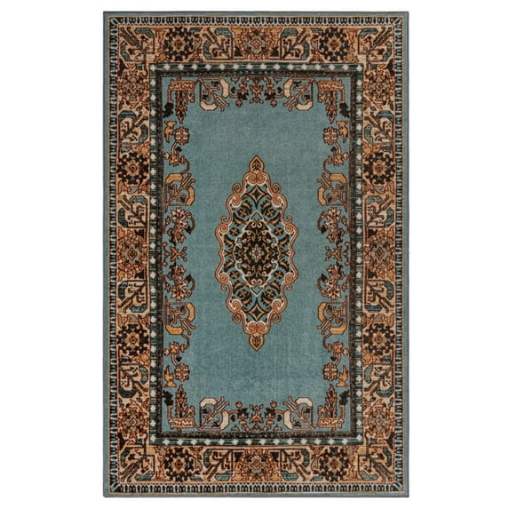 Superior Aviva Non-Slip Floral Medallion Indoor Washable Area Rug, 5' x 8'