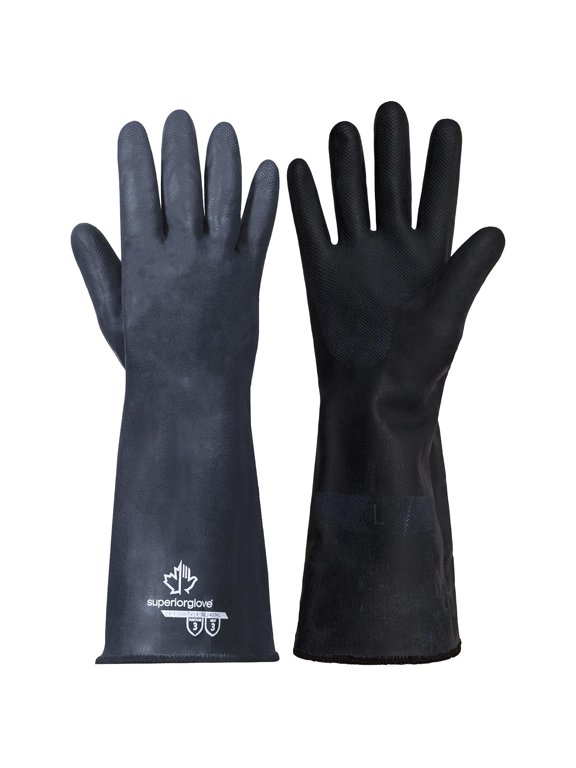 Superior BBQ Gloves - High Heat Resistant Barbecue Gloves for Grills & Smokers (Insulated Lining Protects Hands from Steam - Diamond Grip Finish for Easy Food Handling) Size Medium