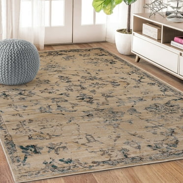 Superior Basilio Modern Medallion Indoor Area Rug, 8' x 10', Teal