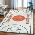 thumbnail image 1 of Superior Basketball Non-Slip Washable Indoor Play Rug, 7' 5" x 10', 1 of 11