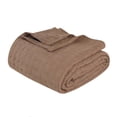 thumbnail image 1 of Superior Basketweave All-Season Cotton Blanket, Full/Queen, Taupe, 1 of 11