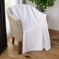 thumbnail image 1 of Superior Basketweave All-Season Cotton Blanket, Throw (Non-Standard), White, 1 of 10