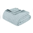 thumbnail image 1 of Superior Basketweave All-Season Cotton Blanket, Twin, Light Blue, 1 of 11