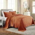 thumbnail image 1 of Superior Basketweave Cotton Decorative Bedspread and Sham Set, Twin, Mandarin, 1 of 10