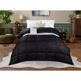 thumbnail image 1 of Superior Basketweave Plush Down Alternative Comforter, Full/Queen, Black, 1 of 13