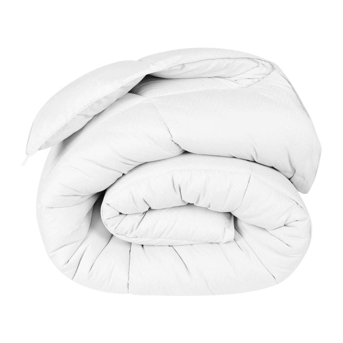 Superior Basketweave Plush Down Alternative Comforter, Twin XL, White