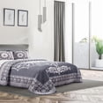 thumbnail image 1 of Superior 3-Pieces High-Durability Reversible Cotton Blend Bedspread Set, Full, Denim Blue, 1 of 8