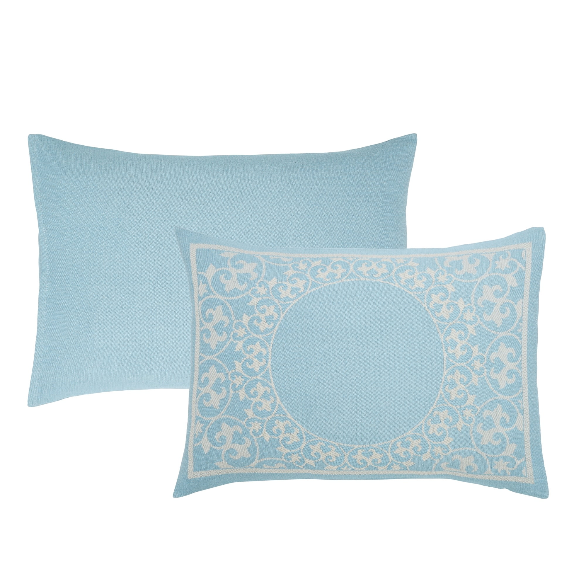 Aqua Twin Cotton Blend Jacquard Bedspread Set