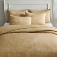 thumbnail image 1 of Superior Bella 100% Silk Pick Stitch Quilt and Sham Set, King, Light Brown, 1 of 10