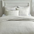 thumbnail image 1 of Superior Bella 100% Silk Pick Stitch Quilt and Sham Set, Queen, Grey/Silver, 1 of 10