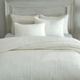 thumbnail image 1 of Superior Bella 100% Silk Pick Stitch Quilt and Sham Set, Queen, Off-White, 1 of 10