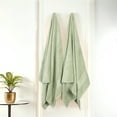 thumbnail image 1 of Superior Belmont 2 Piece Zero Twist Bath Sheets, Ultra Soft Cotton Towels, Green, 1 of 11
