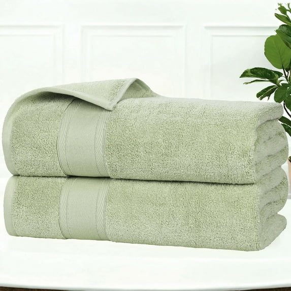 Superior Belmont Zero Twist Ultra-Soft Bath Towels, Set of 2, Green