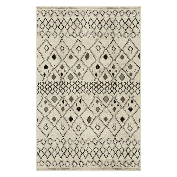 Superior Beu Bohemian Diamond Trellis Indoor Area Rug, Slate, 5' x 8'