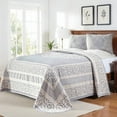 thumbnail image 1 of Superior Bohemian Mandala Lightweight Cotton Blend Woven Jacquard Bedspread Set, Queen, Slate Blue, 1 of 9