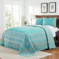 thumbnail image 1 of Superior Bohemian Mandala Lightweight Cotton Blend Woven Jacquard Bedspread Set, Twin, Aqua, 1 of 9