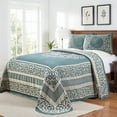 thumbnail image 1 of Superior Bohemian Mandala Lightweight Cotton Blend Woven Jacquard Bedspread Set, Twin, Cerulean Blue, 1 of 10