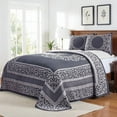 thumbnail image 1 of Superior Bohemian Mandala Lightweight Cotton Blend Woven Jacquard Bedspread Set, Twin, Denim Blue, 1 of 10